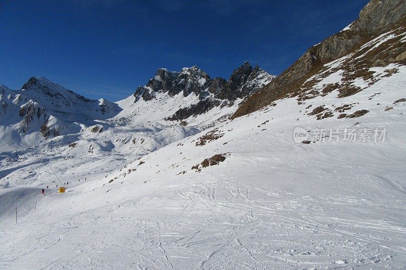 Ischgl / Samnaun滑雪场，奥地利冬季
